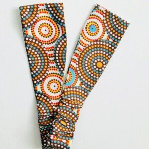 Headband African Fabric Cotton Ethnic Elastic Back Gold Turquoise Red Yellow